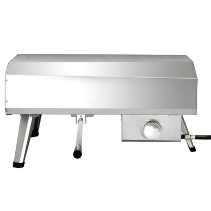 16 In. Propane Pizza Oven, Outdoor Pizza Oven in Stainless Steel, W/Rotating Pizza Stone