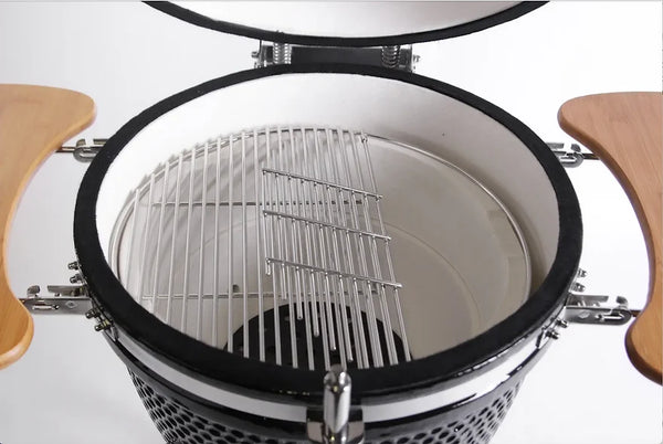 KoKoMo 21" Ceramic Kamado Charcoal Grill with Cart & Side Shelves