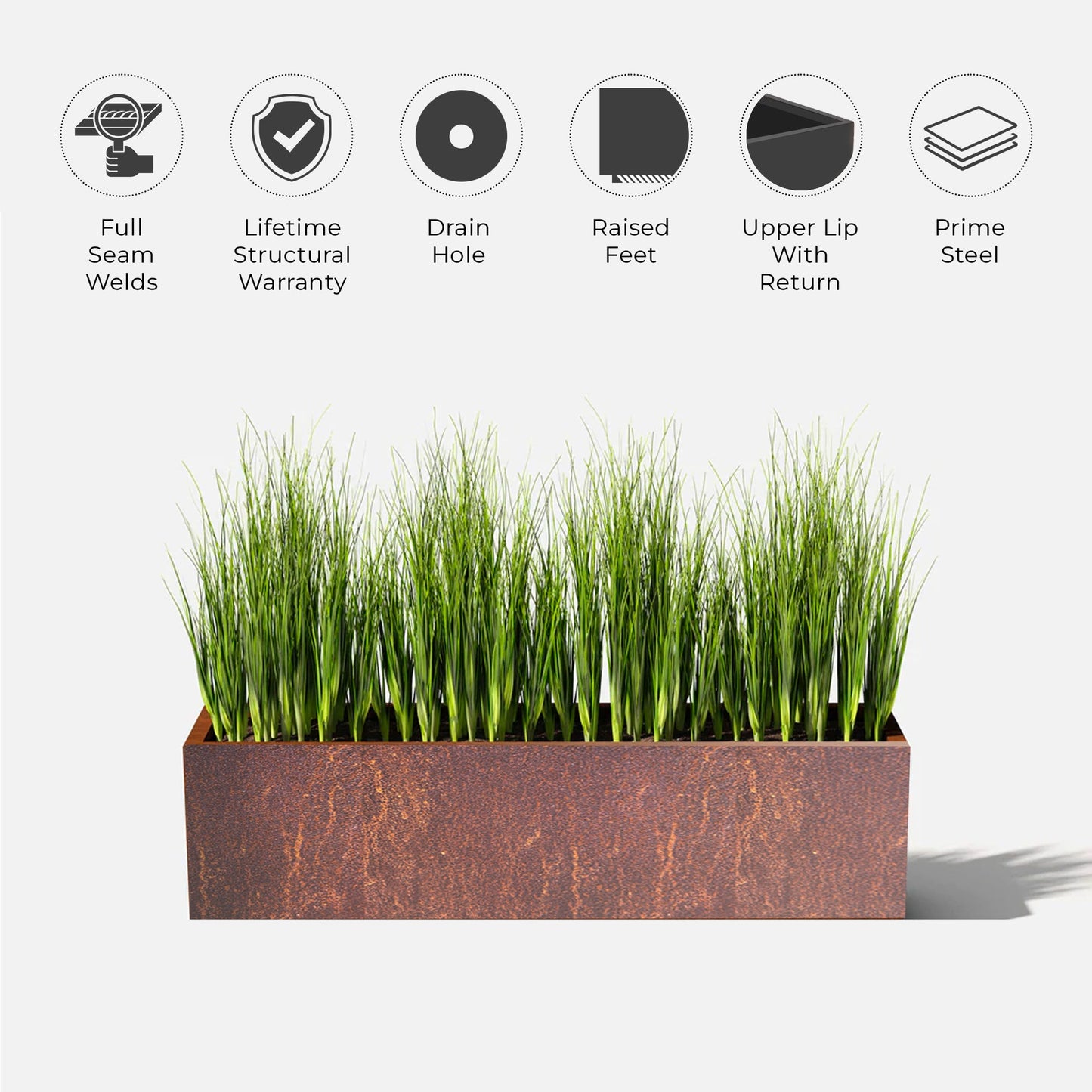 Terra Corten Steel Architectural Planter