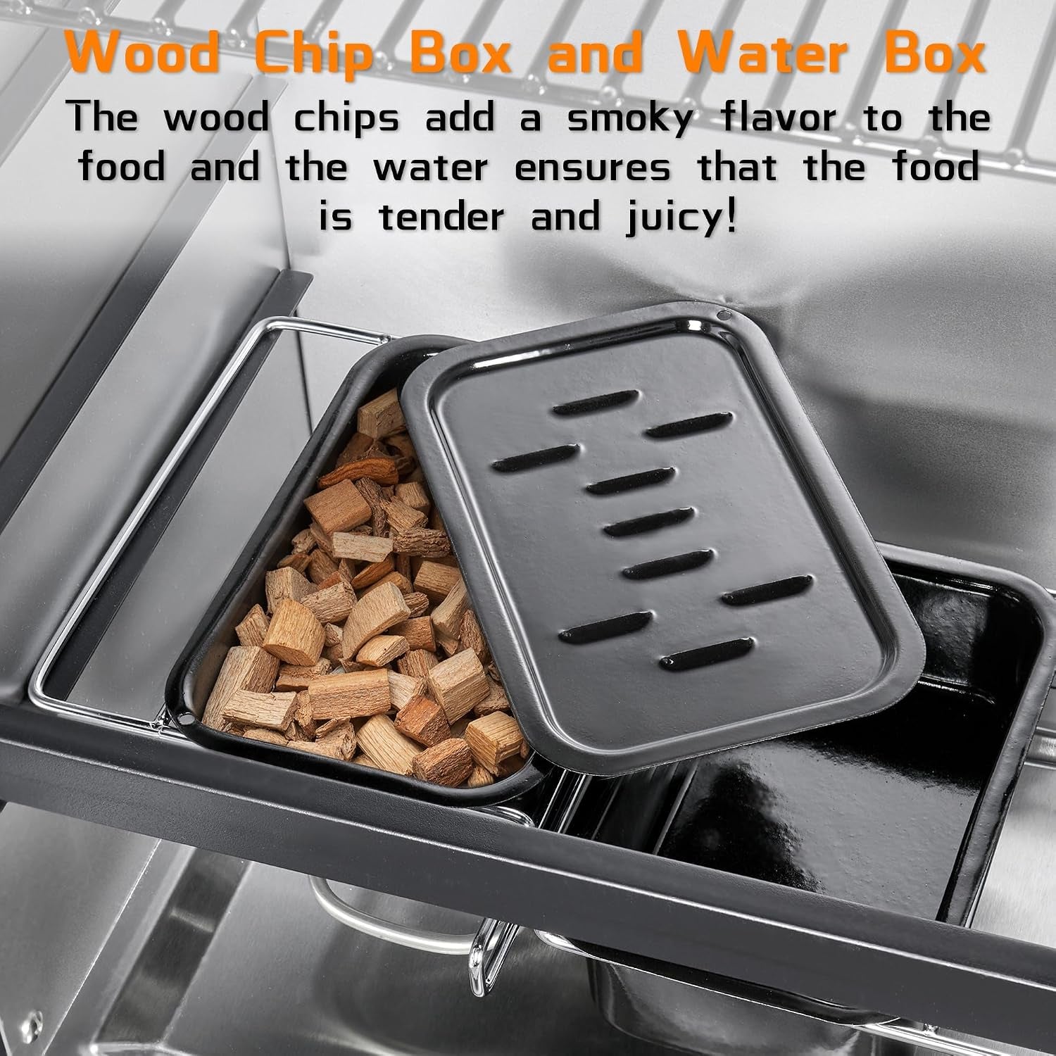 Large Vertical Electric Smoker Grill – 633 Sq in | 4-Rack BBQ Smoker with Built-In Meat Probe, Wood Chip Loader &Weather-Resistant Cover – Perfect for Steak, Fish, Ribs (Black)