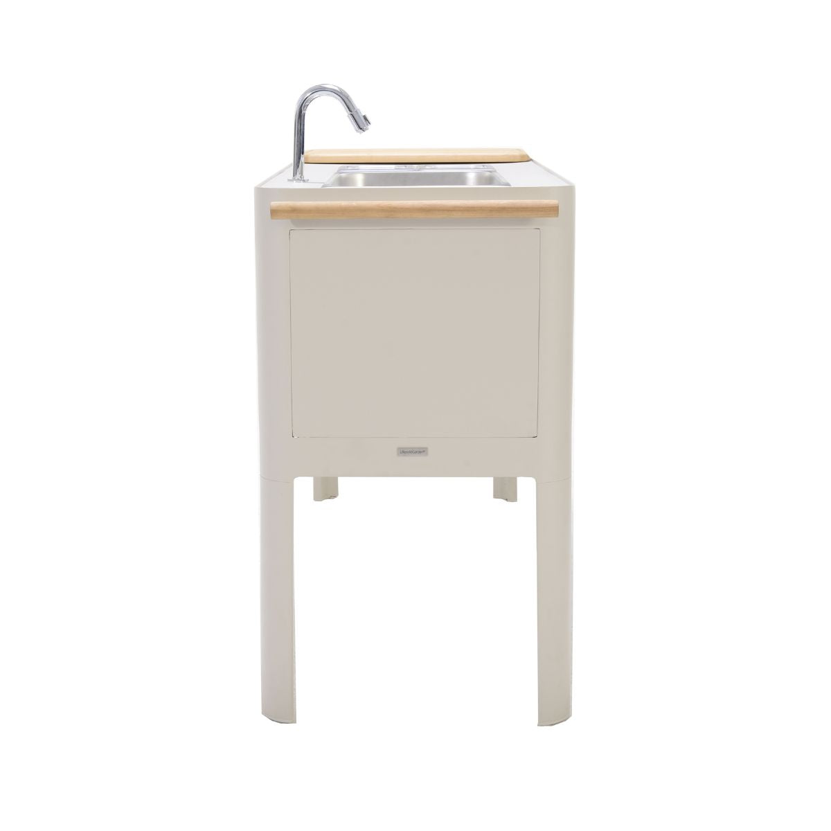 Portals Light Teak Outdoor Kitchen with Sink & Prep Station