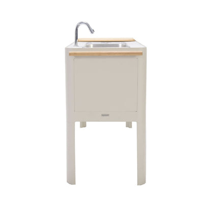Portals Light Teak Outdoor Kitchen with Sink & Prep Station