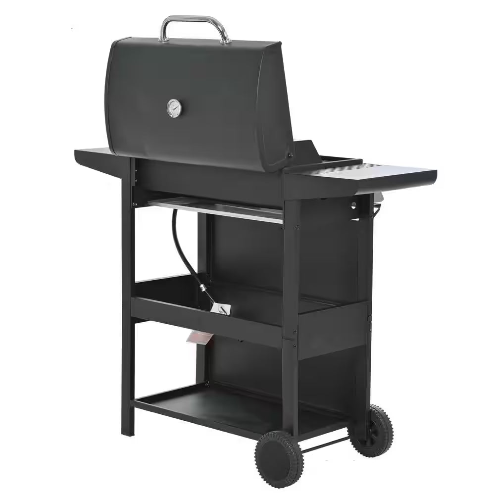 4 Burners Portable Propane Grill Barbecue Grill Stainless Steel Gas Grill in Black