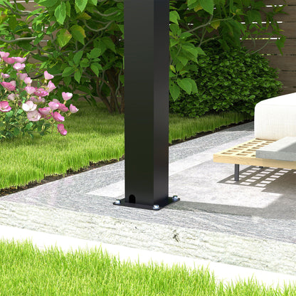 Solara 19' × 10' Louvered Pergola | Adjustable Roof – Black