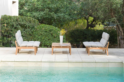 Arno Teak Outdoor Lounge Set | 3-Piece Patio Collection