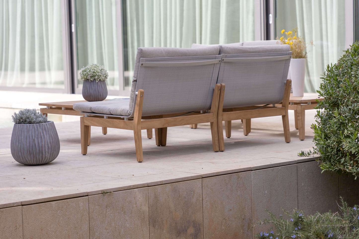 Arno Teak Outdoor Lounge Set | 3-Piece Patio Collection