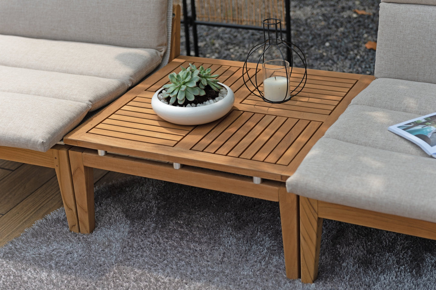Arno Teak Outdoor Lounge Set | 3-Piece Patio Collection