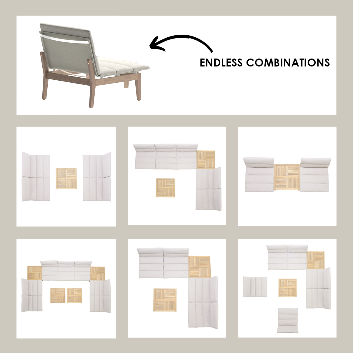 Arno Teak Outdoor Lounge Set | 3-Piece Patio Collection
