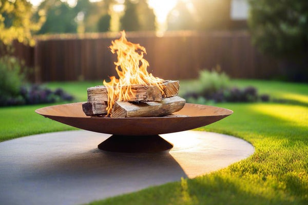 Siena Corten Steel Sculptural Fire Bowl