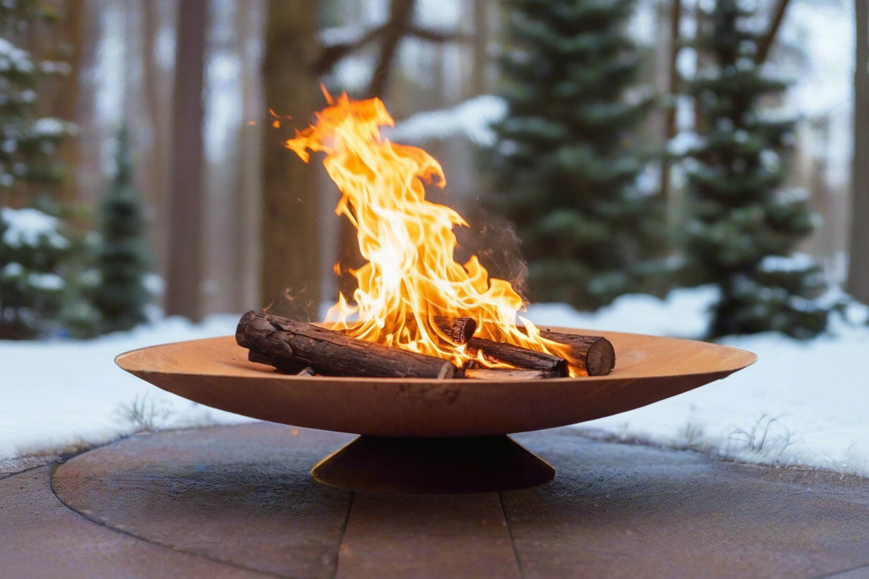 Siena Corten Steel Sculptural Fire Bowl