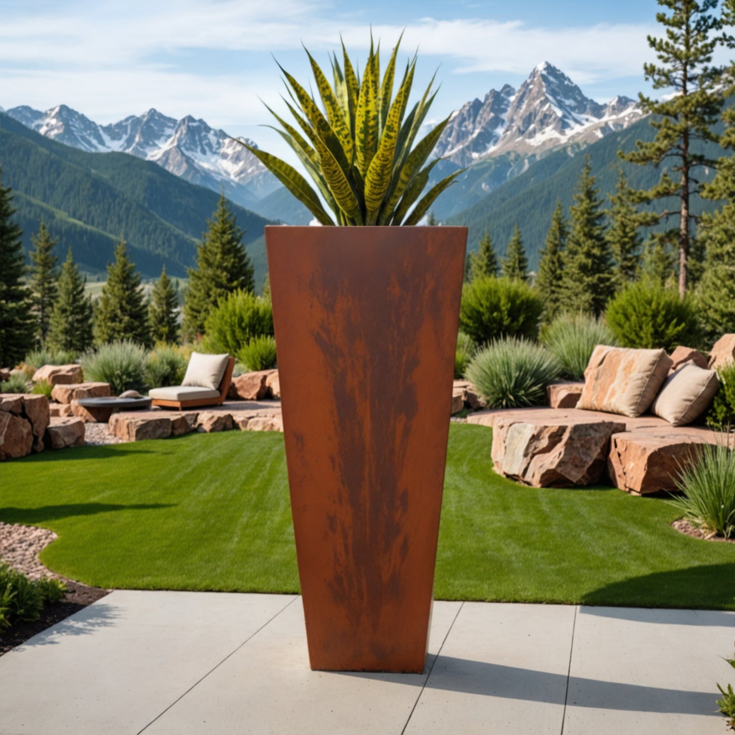 Terra Corten Steel Architectural Planter