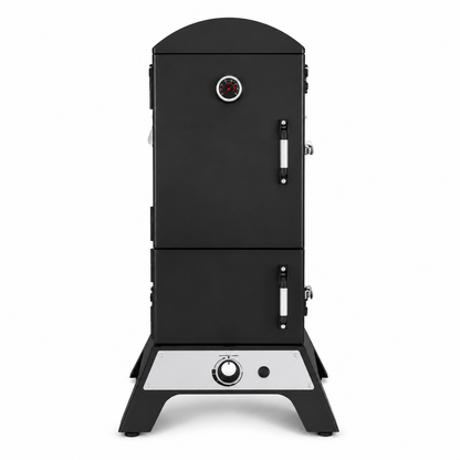 Vertical Propane Cabinet Smoker with Stainless Steel Racks and Precision Temperature Control