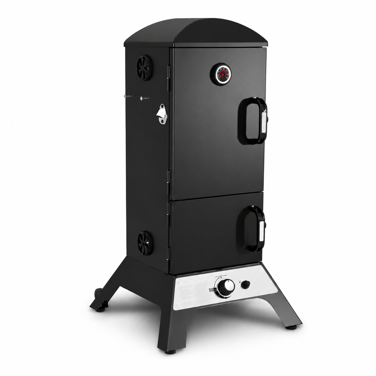 Vertical Propane Cabinet Smoker with Stainless Steel Racks and Precision Temperature Control