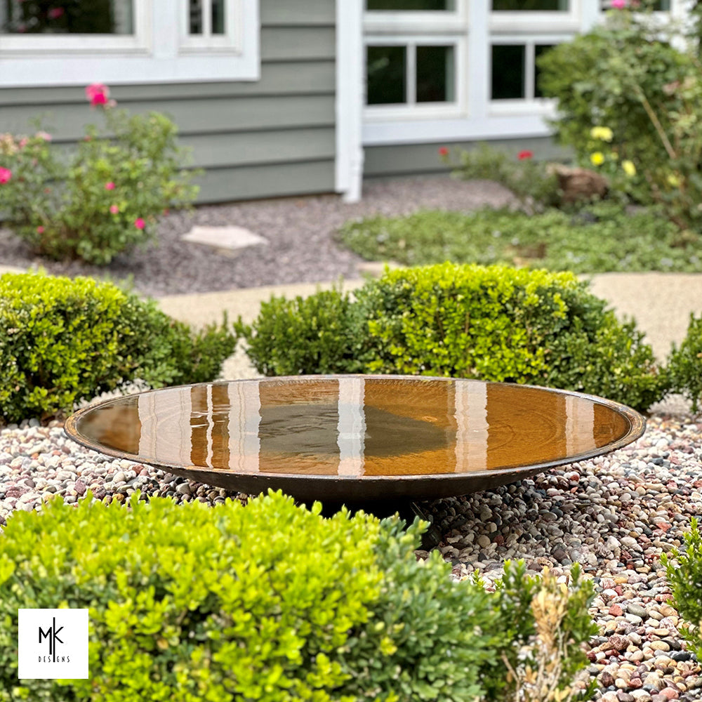 Siena Corten Steel Sculptural Fire Bowl