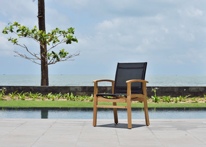 Rinjani Teak Outdoor Dining Set with Fortuna Armchairs
