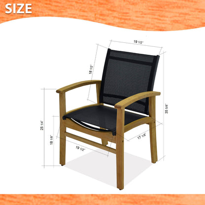 Rinjani Teak Outdoor Dining Set with Fortuna Armchairs