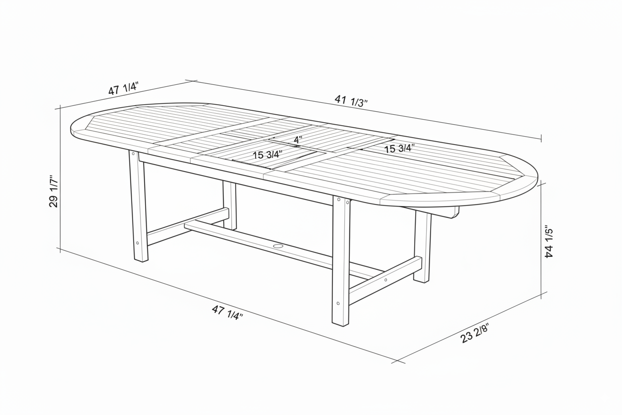 Julien FSC-Certified Teak Extendable Outdoor Dining Set