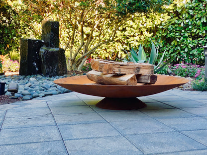 Siena Corten Steel Sculptural Fire Bowl