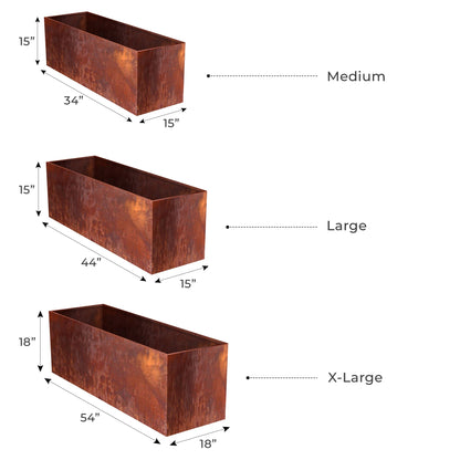 Terra Corten Steel Architectural Planter