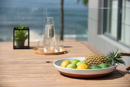 Rinjani Teak Outdoor Dining Set with Fortuna Armchairs