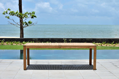Rinjani Teak Outdoor Dining Set with Fortuna Armchairs