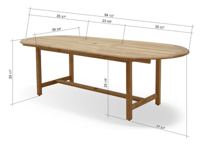 Julien FSC-Certified Teak Extendable Outdoor Dining Set