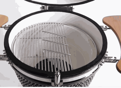 KoKoMo 21" Ceramic Kamado Charcoal Grill with Cart & Side Shelves