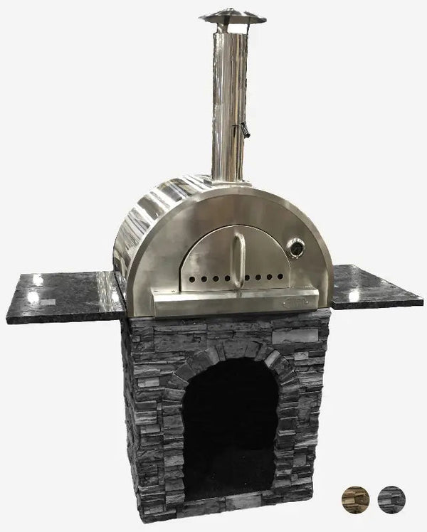 KARMA 32" Pizza Oven Station with Granite Countertop & Wood Storage
