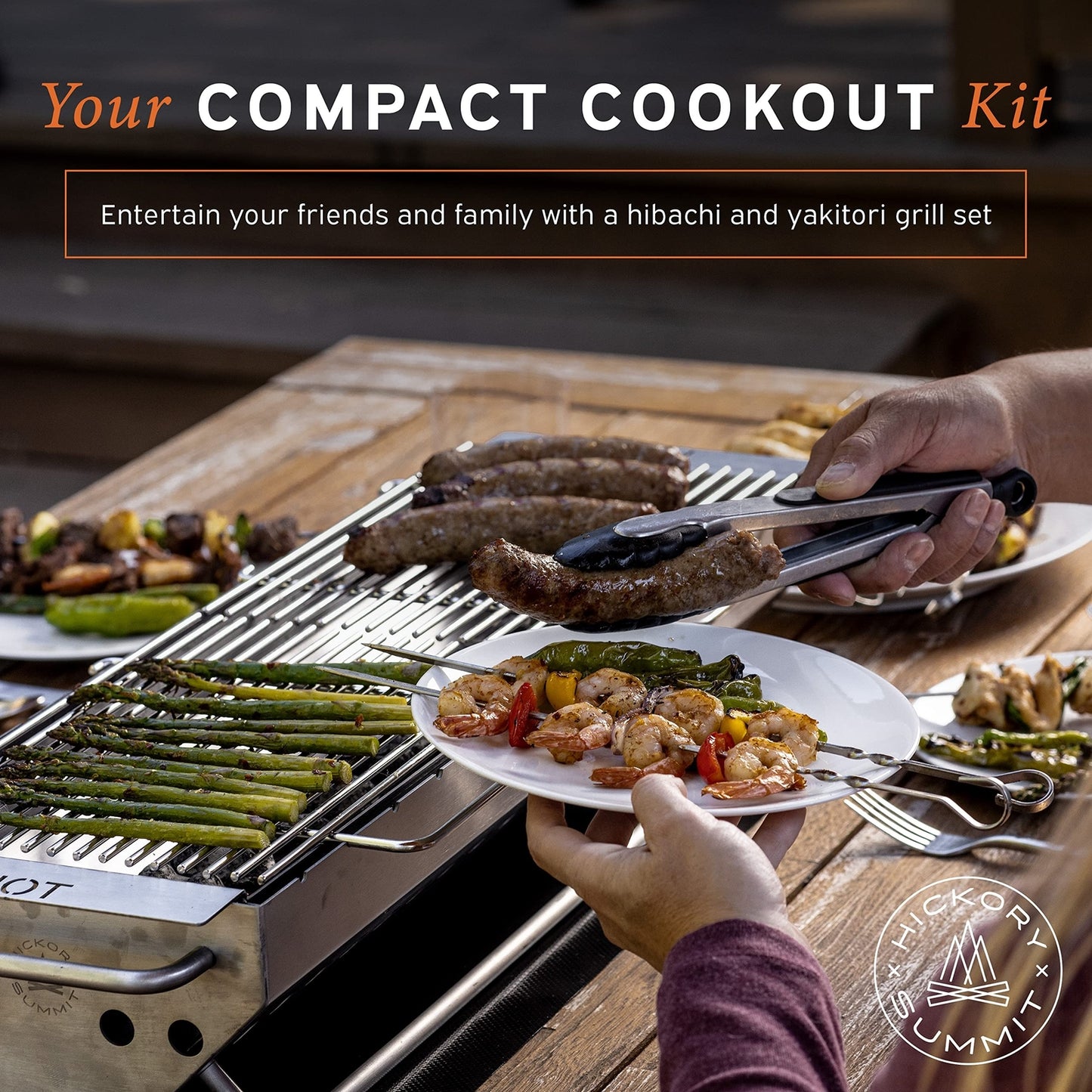 Hibachi Grill Outdoor - Yakitori Grill - Japanese Grill Tabletop Charcoal Gri...