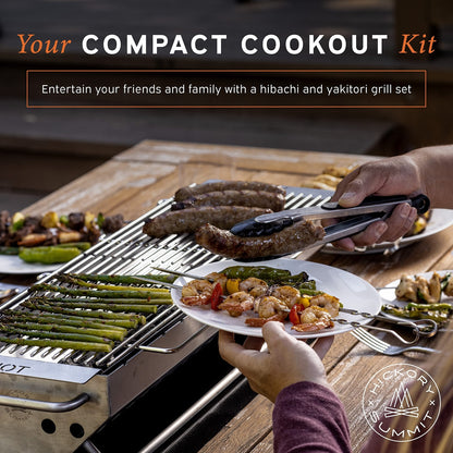 Hibachi Grill Outdoor - Yakitori Grill - Japanese Grill Tabletop Charcoal Gri...