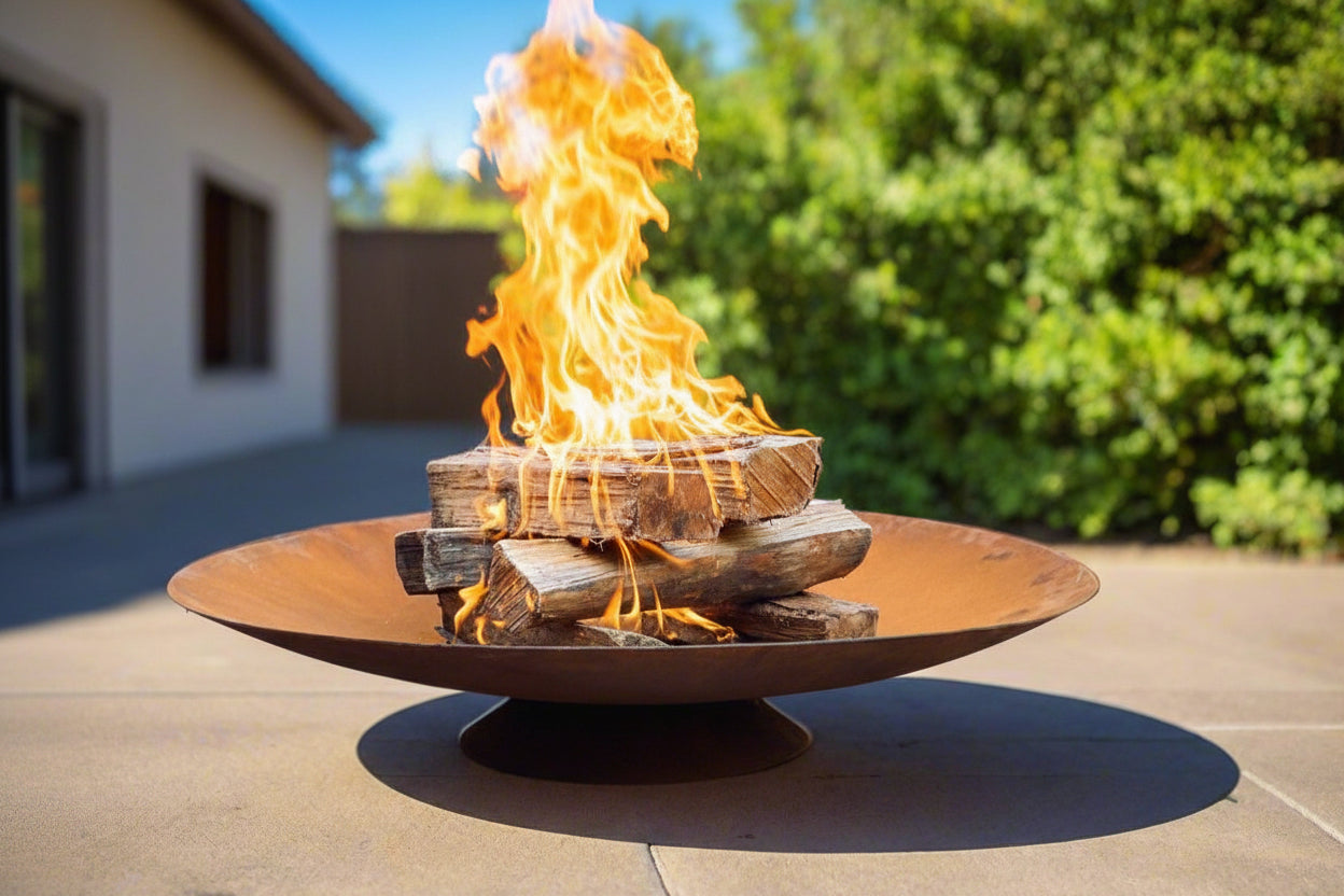 Siena Corten Steel Sculptural Fire Bowl