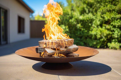 Siena Corten Steel Sculptural Fire Bowl