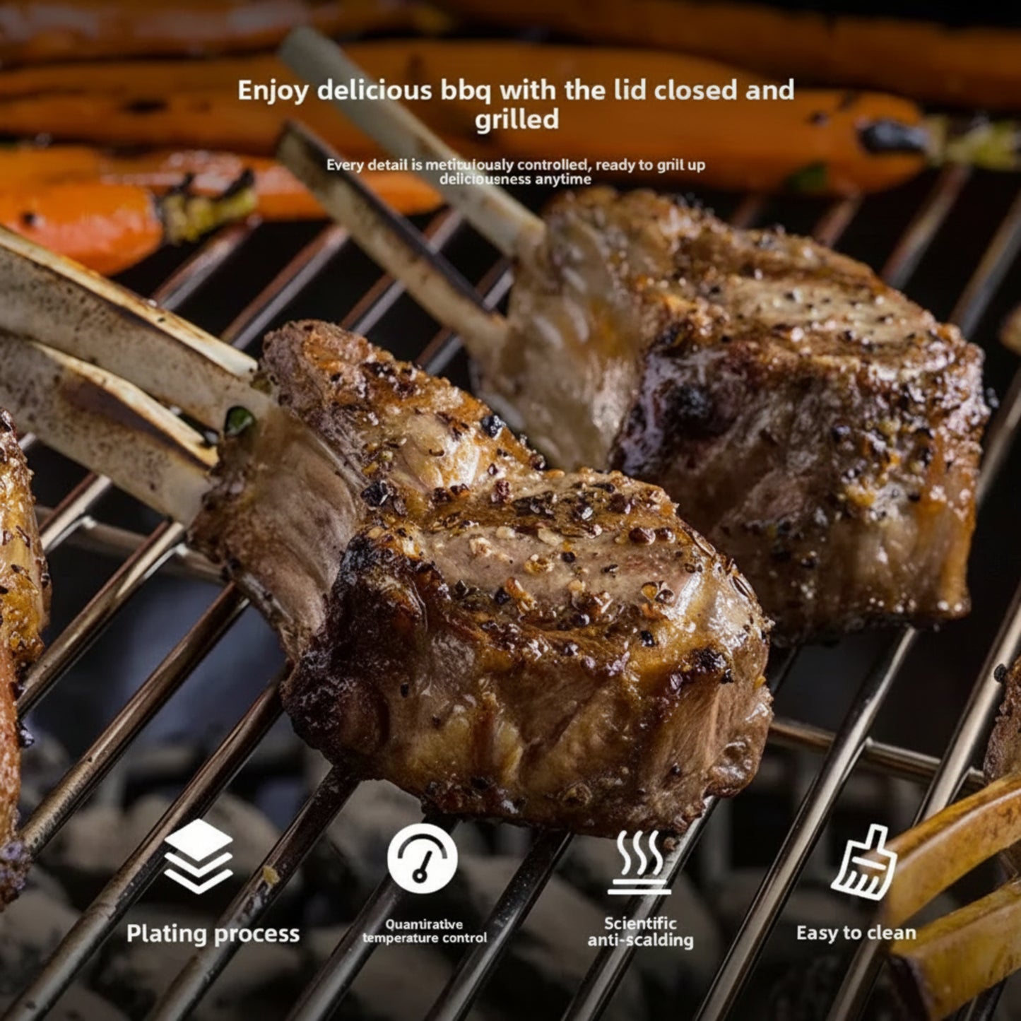 Outdoor Household Kettle BBQ Grill Charcoal BBQ Grill round Apple Grill