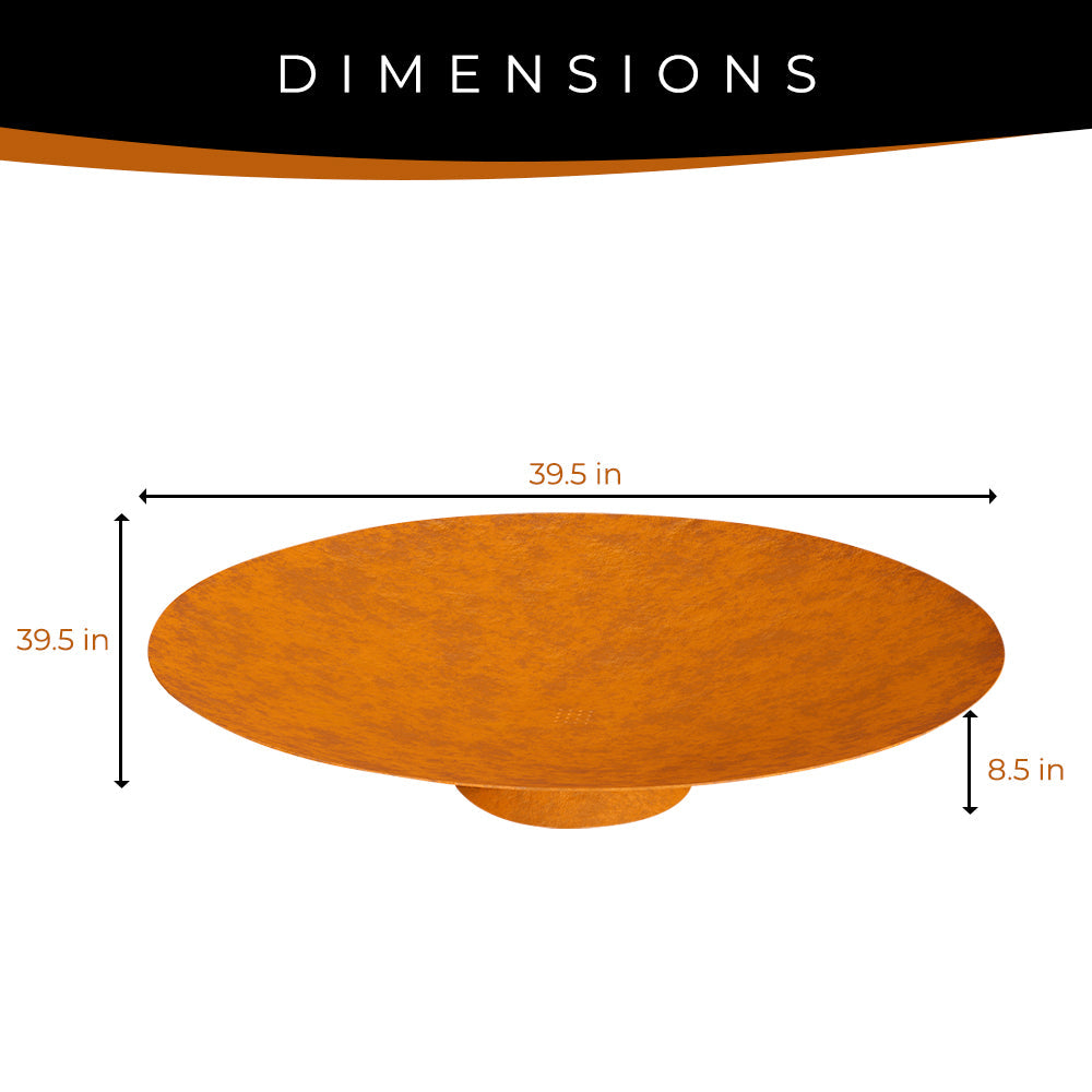 Siena Corten Steel Sculptural Fire Bowl