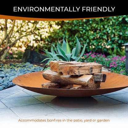 Siena Corten Steel Sculptural Fire Bowl